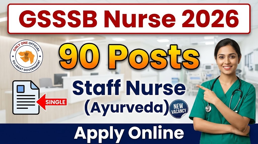 Bihar DElEd Syllabus 2027 GSSSB Staff Nurse (Ayurveda) Recruitment 2026