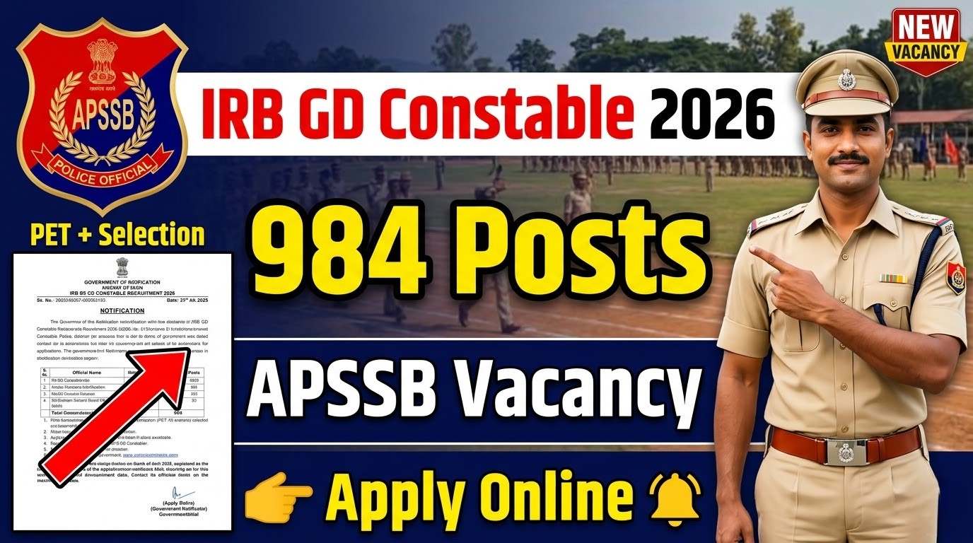 IRB GD Constable Recruitment 2026 IRB GD Constable Recruitment 2026