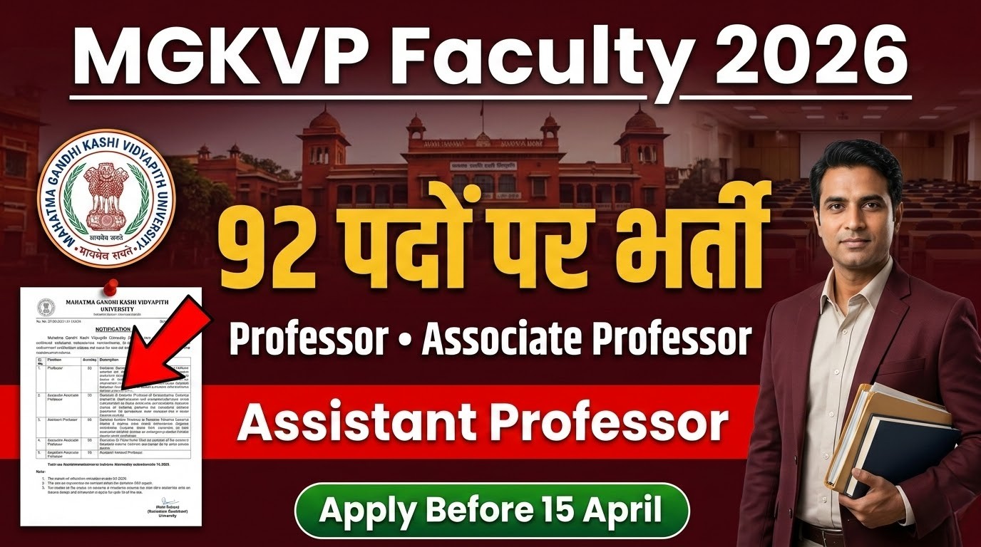 MGKVP Teaching Faculty Recruitment 2026