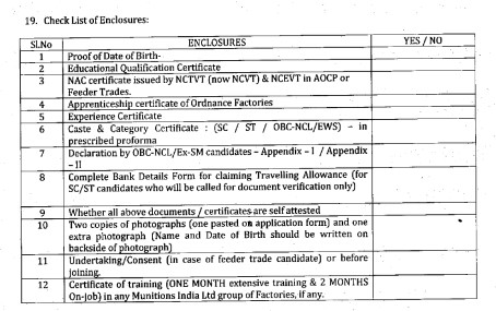 Ordnance Factory Itarsi Tenure Based CPW Recruitment 2026 form 2nd image