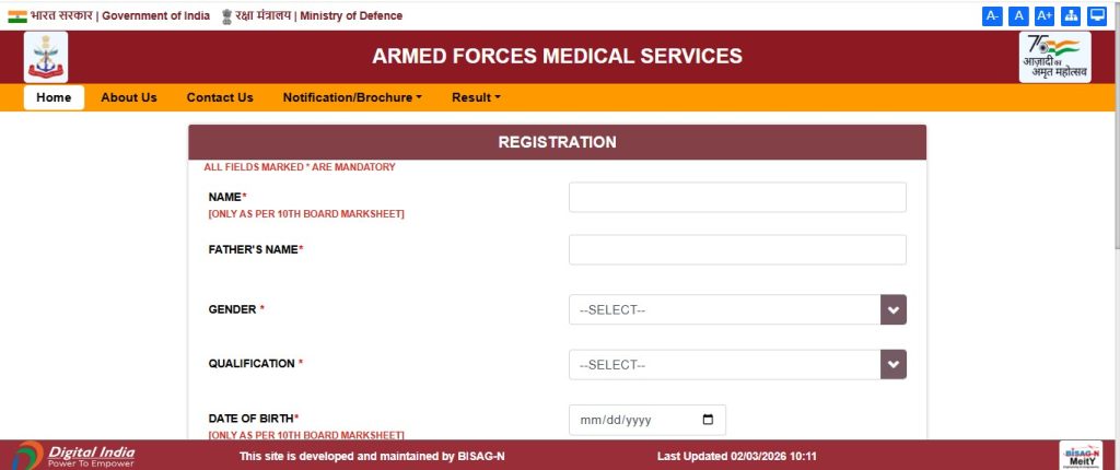 RRB Technician Admit Card 2026 AFMS website for Register
