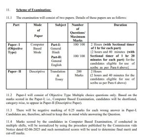 SSC Hindi Translator Syllabus PDF Download
