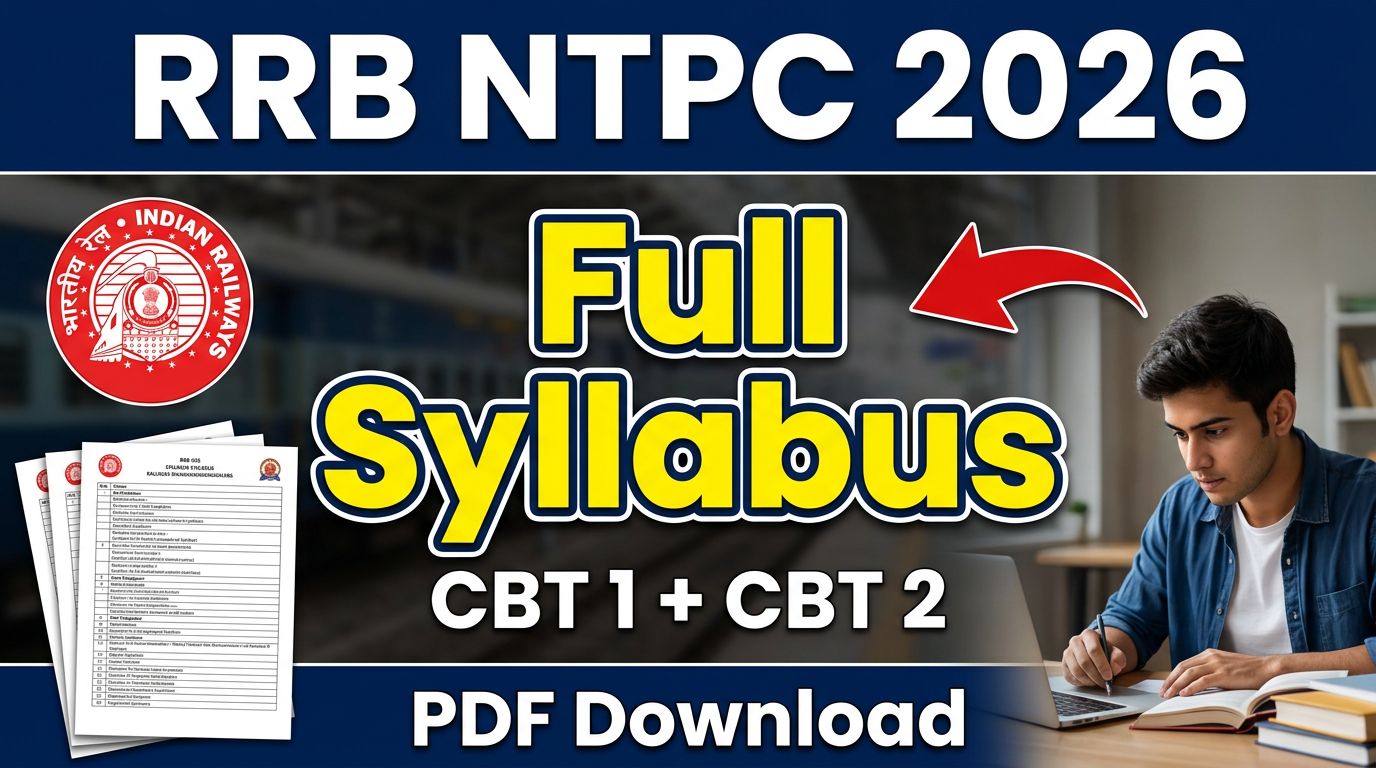 RRB NTPC Graduate Level Syllabus 2026