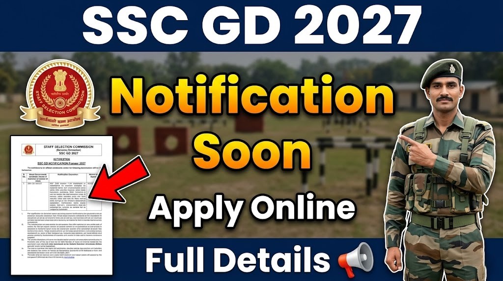 SSC GD 2027 Notification Out Soon
