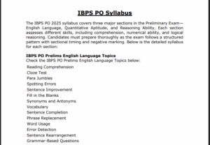 IBPS PO Syllabus Pdf Free Download 2026