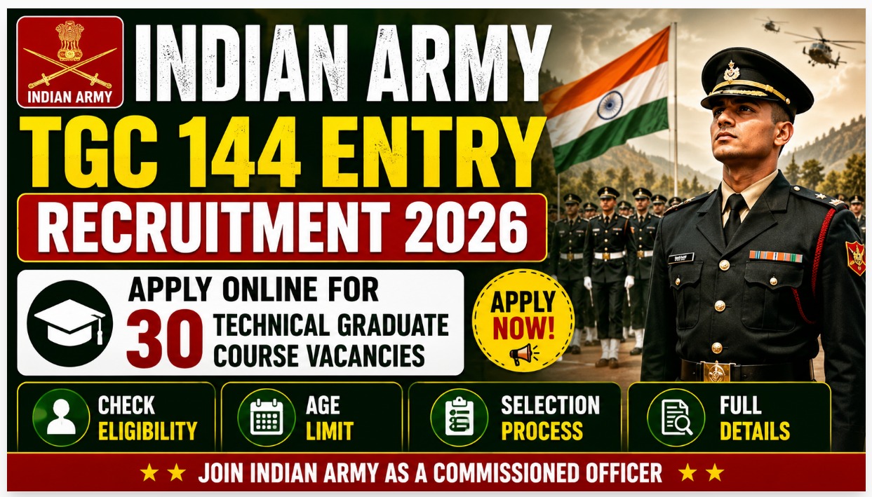 Indian Army TGC 144 Entry Recruitment 2026