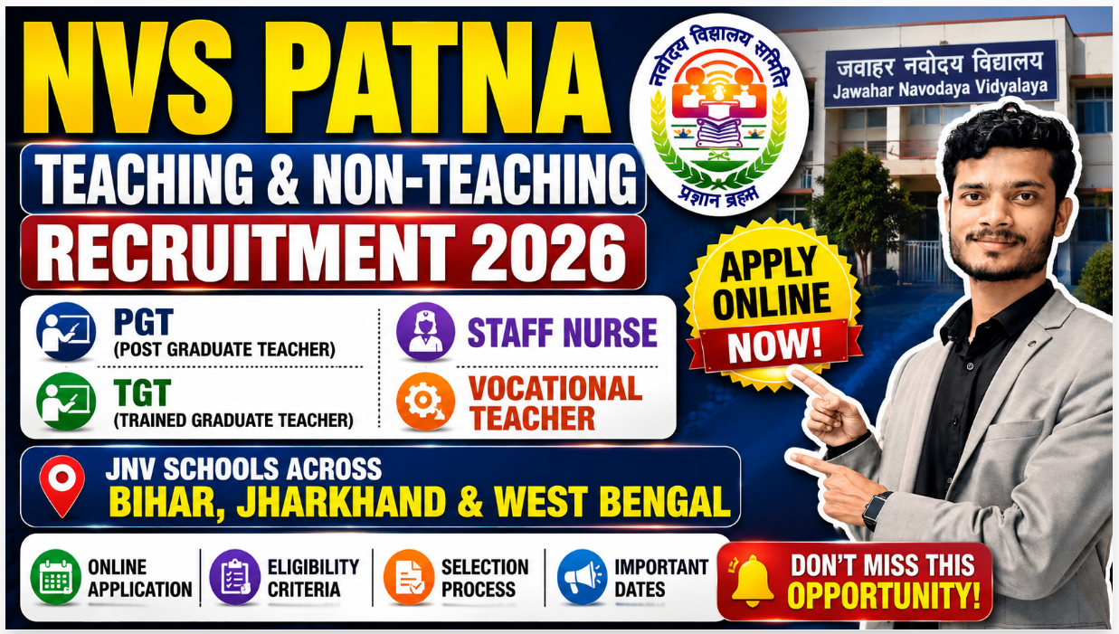 NVS Patna Teaching and Non-Teaching Recruitment 2026