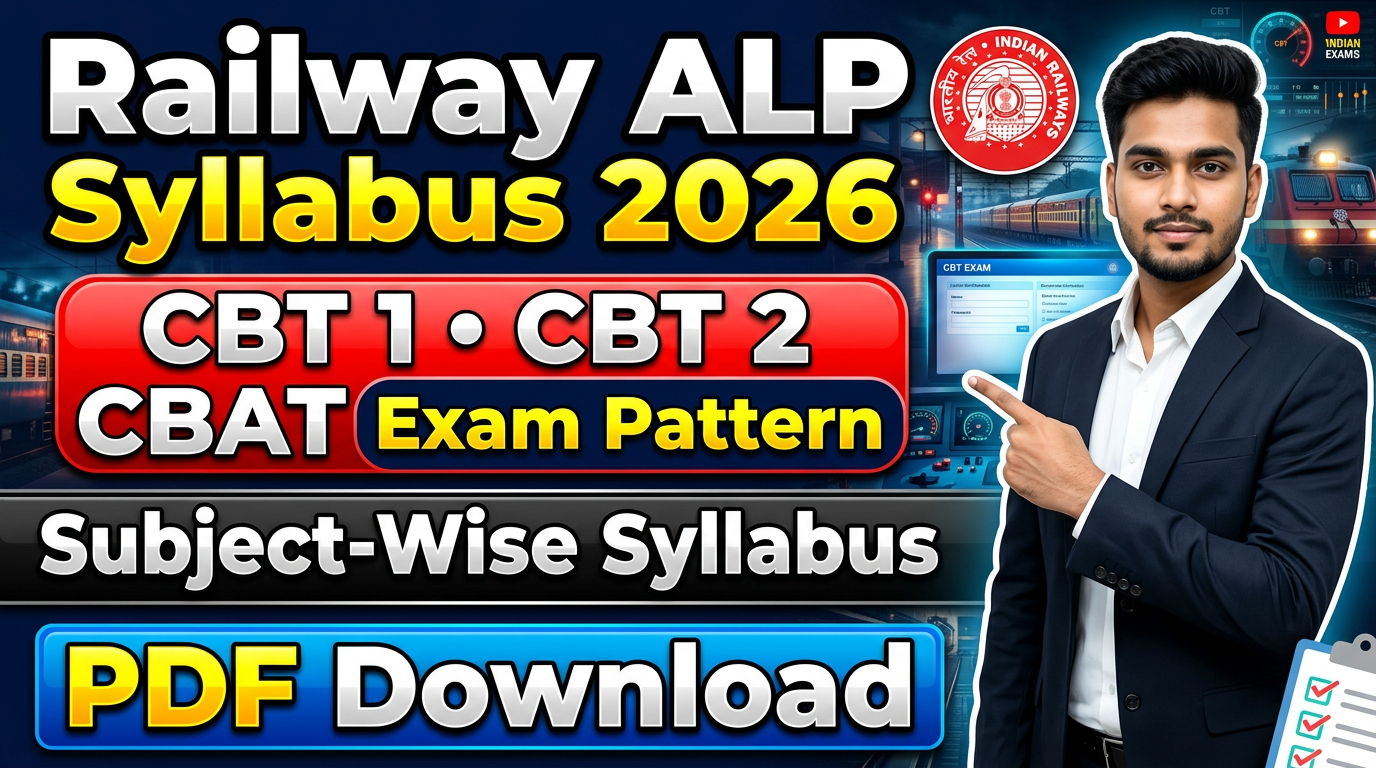 RRB NTPC Exam Pattern 2026 Railway ALP Syllabus 2026
